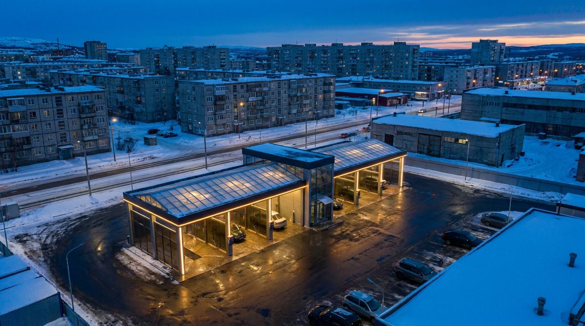 Автомойка 3XA с воздуха